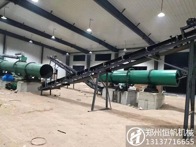 吉林四平年產2萬噸雞糞有機肥生產線安裝調試(圖1) 雞糞有機肥生產線