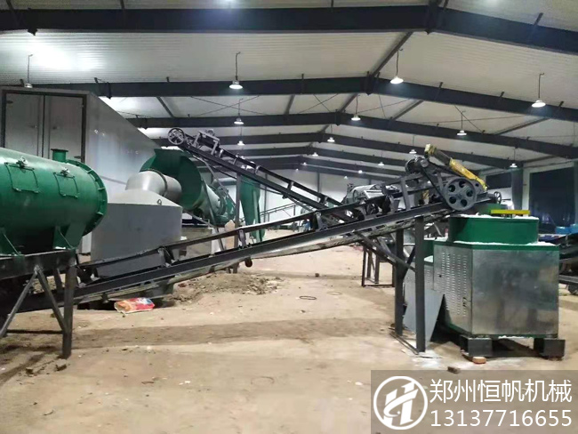 吉林四平年產2萬噸雞糞有機肥生產線安裝調試(圖3) 雞糞有機肥生產設備