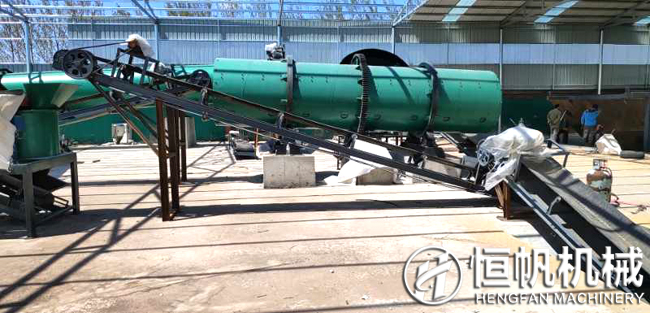 山東青島年產三萬噸牛糞有機肥顆粒生產線順利投產(圖2) 山東有機肥生產設備廠家