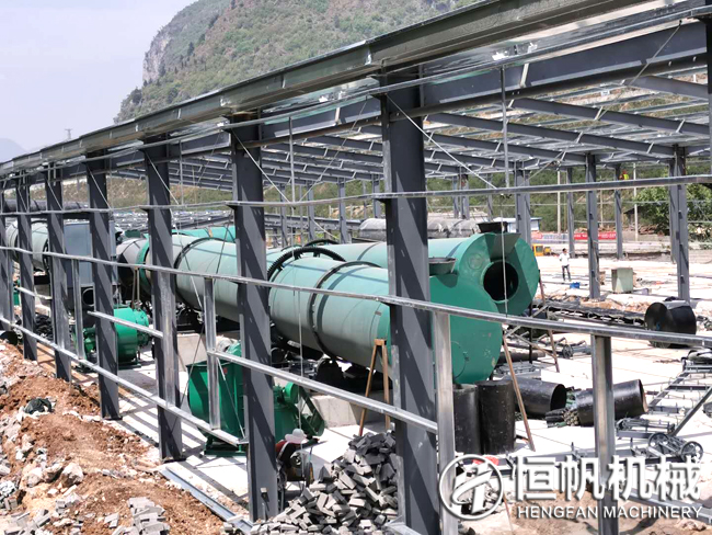 復工復產,年產十五萬噸雞糞有機肥生產設備助力貴州肥料廠區建設(圖4) 貴州有機肥設備